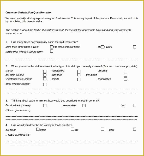 Free Customer Survey Template Of 15 Customer Satisfaction Survey Templates – Free Sample