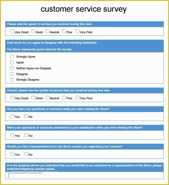 Free Customer Survey Template Of 6 Sample Customer Survey Templates to Download