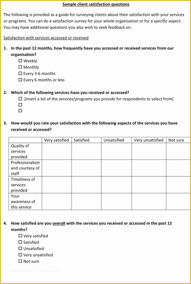 Free Customer Survey Template Of Customer Satisfaction Survey Template and Samples