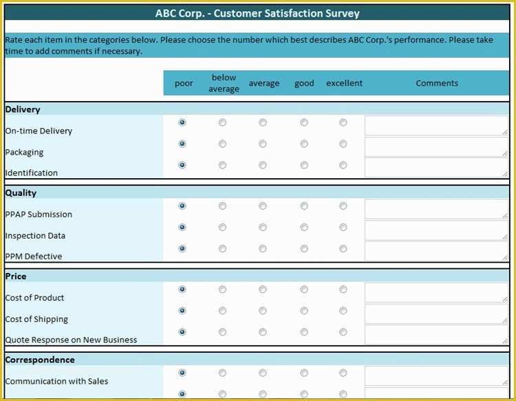 Free Customer Survey Template Of Free Data Collection Templates On Excel Customer