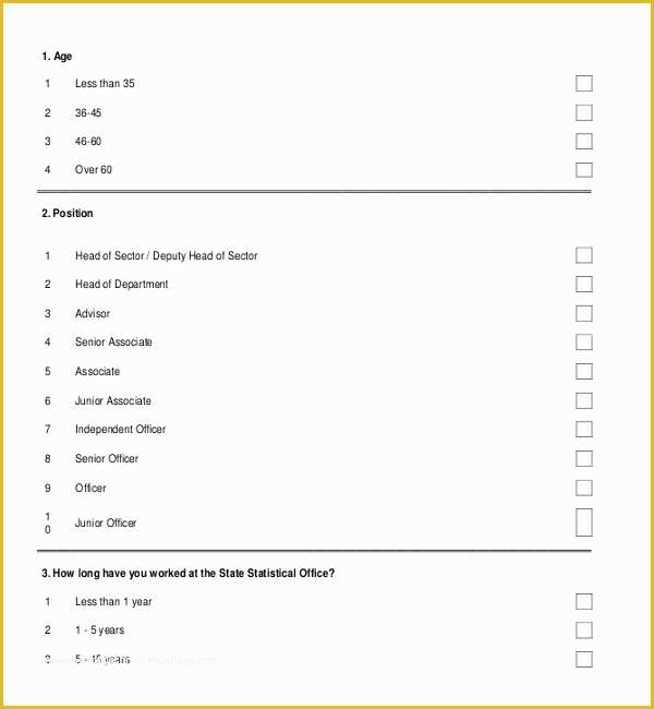 Free Customer Survey Template Of Free Survey Template – 14 Free Word Excel Pdf Documents