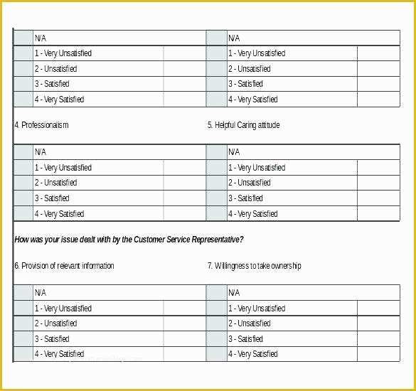 Free Customer Survey Template Of Questionnaire Template Excel Customer Satisfaction form