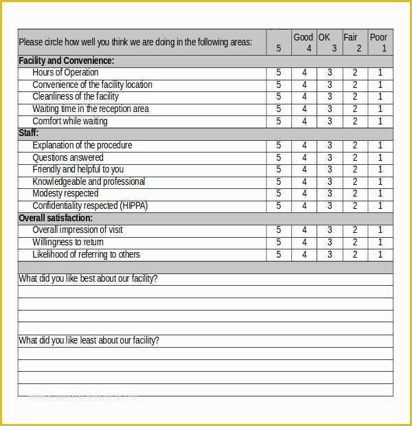 Free Customer Survey Template Of Satisfaction Survey Template – 20 Free Word Excel Pdf