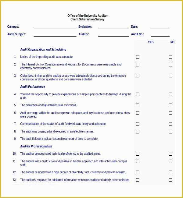 Free Customer Survey Template Of Satisfaction Survey Template – 20 Free Word Excel Pdf