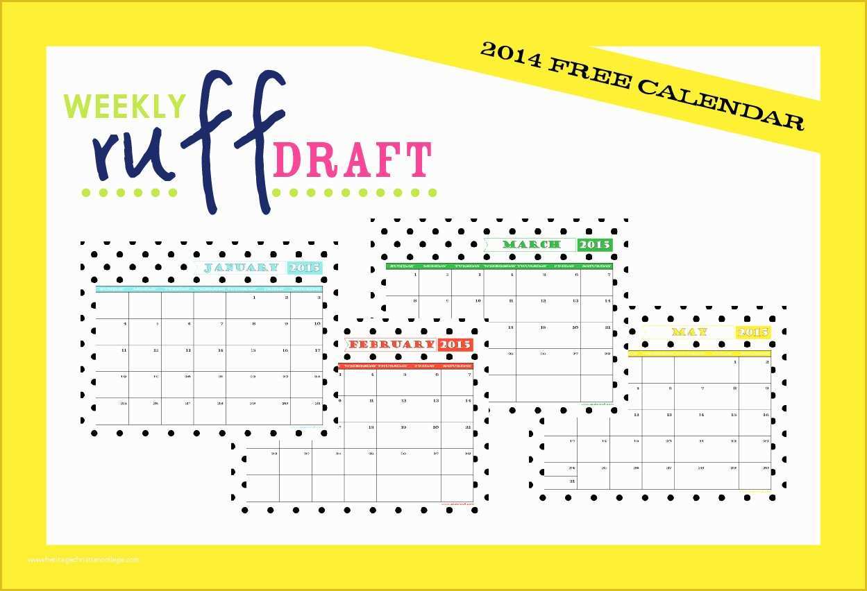 Free Customizable Calendar Template Of Ruff Draft 2015 Free Printable Calendar anders Ruff