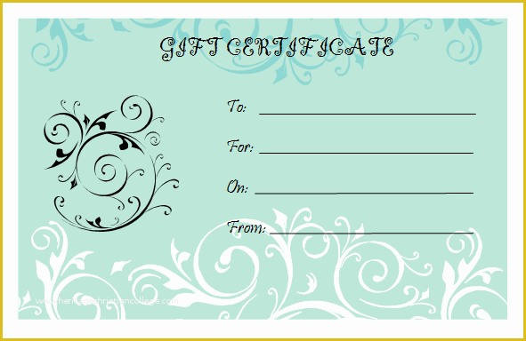 Free Customizable Gift Certificate Template Of 28 Cool Printable Gift Certificates