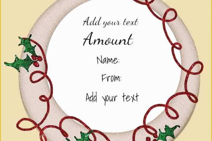 Free Customizable Gift Certificate Template Of Free Christmas Gift Certificate Template