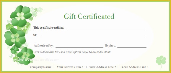 Free Customizable Gift Certificate Template Of Free Gift Certificate Templates Customizable and Printable