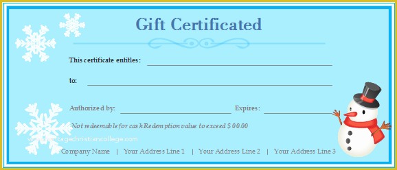 Free Customizable Gift Certificate Template Of Free Gift Certificate Templates Customizable and Printable