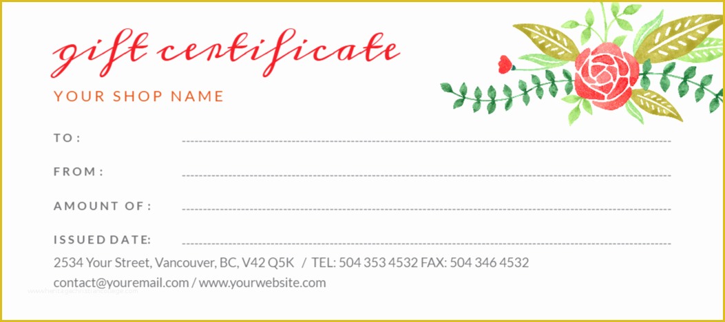 Free Customizable Gift Certificate Template Of Free Gift Certificates Maker Design Your Gift