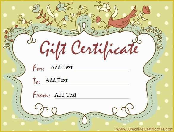 Free Customizable Gift Certificate Template Of Gift Certificate Template – 34 Free Word Outlook Pdf
