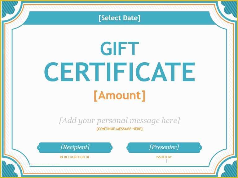 Free Customizable Gift Certificate Template Of Gift Certificate Templates Beepmunk