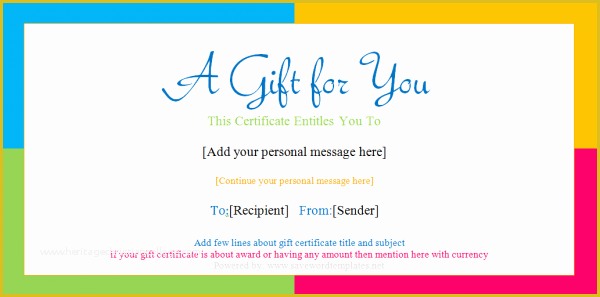 Free Customizable Gift Certificate Template Of This Entitles You to Certificate Template Beautiful