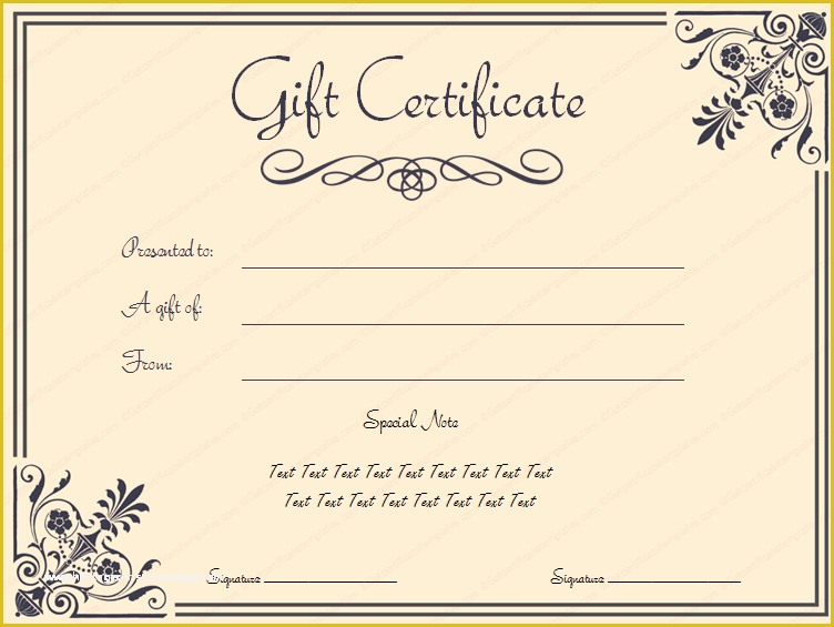 Free Customizable Gift Certificate Template Of Tvoucher Ttemplate Tcertificate