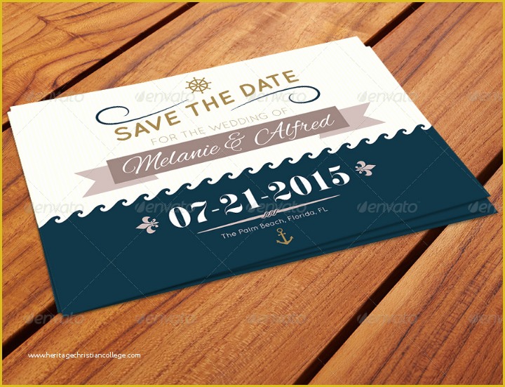 Free Customizable Save the Date Templates Of 29 Nautical Wedding Templates Psd Ai