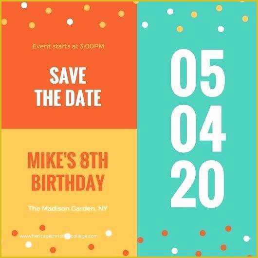 Free Customizable Save the Date Templates Of Awesome Editable Birthday Invitation Cards Templates Best