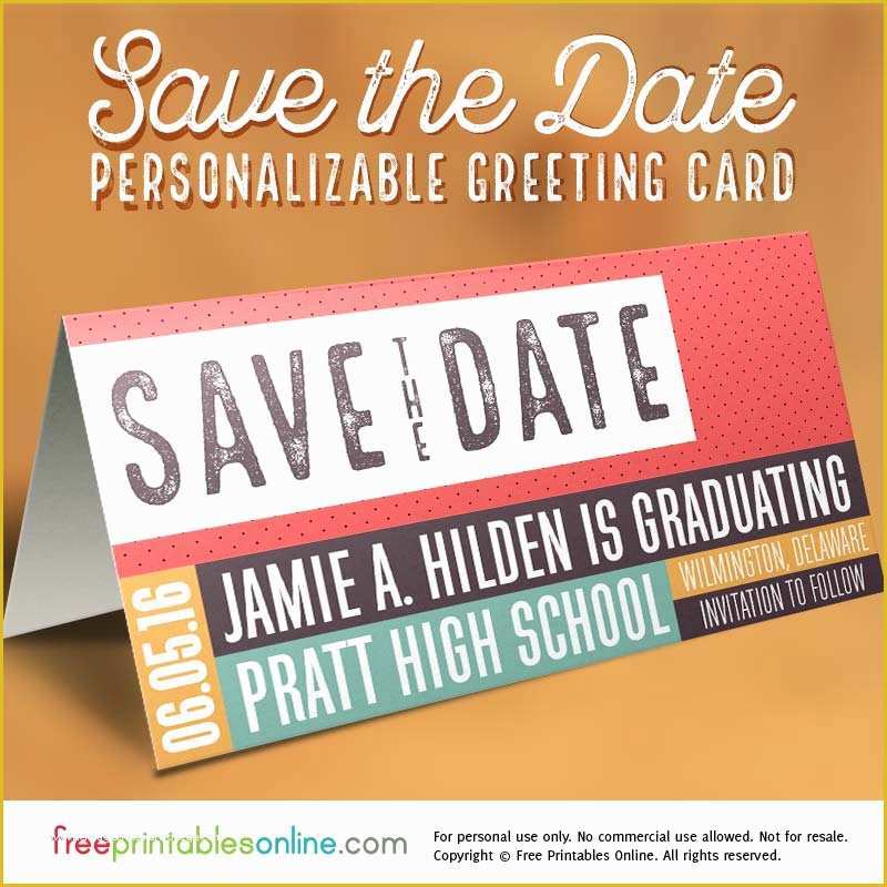 Free Customizable Save the Date Templates Of Free Customizable Save the Date Card Free Printables Line