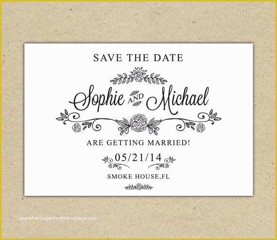 Free Customizable Save the Date Templates Of Save the Date Custom Printable Template by Bejoyfulpaper