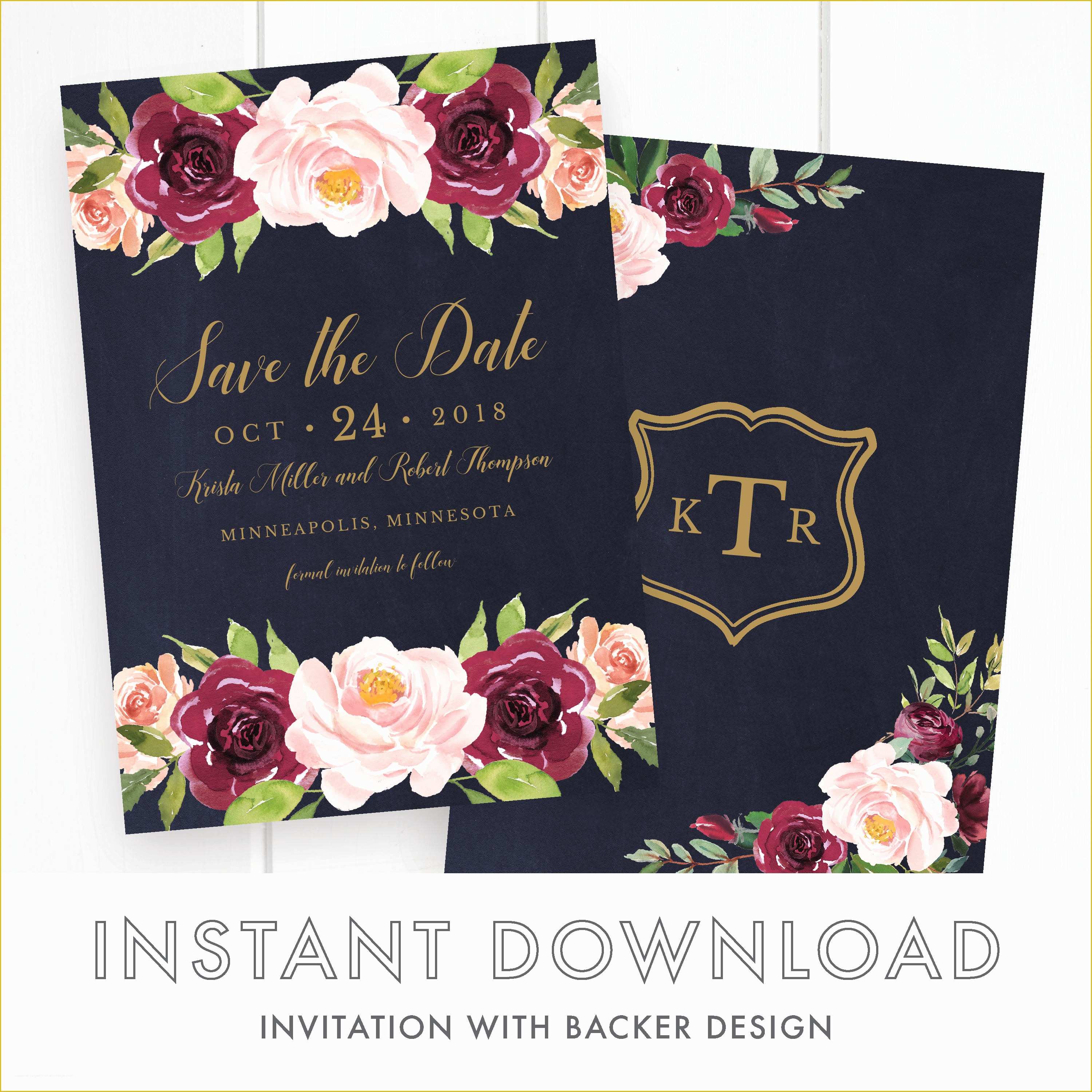 Free Customizable Save the Date Templates Of Save the Wedding Date Templates Instant Download Editable