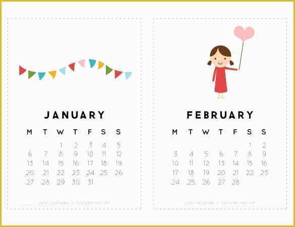 Free Cute Templates Of 14 Cute Calendar Templates to Download for Free