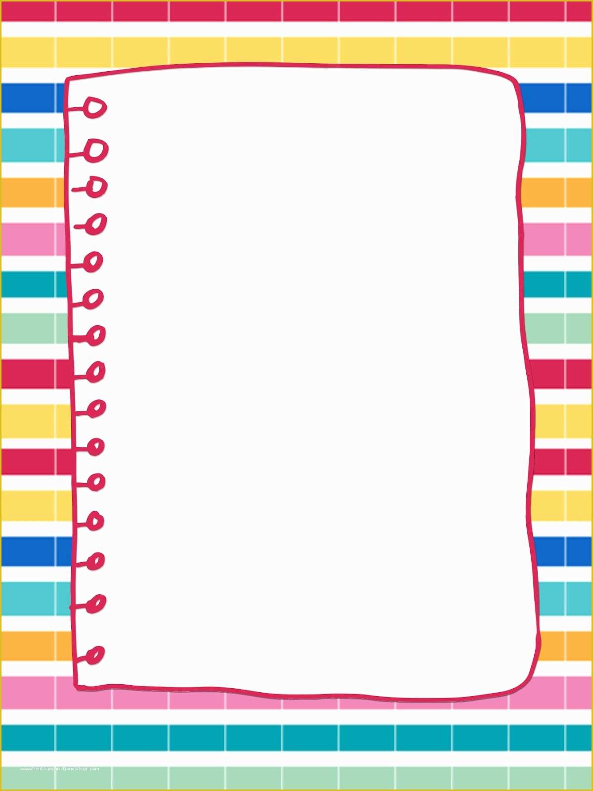 Free Cute Templates Of Cute Border Templates for Teachers