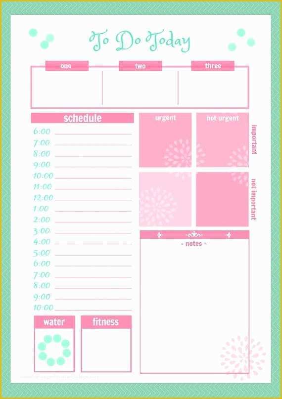 Free Cute Templates Of Cute Daily Planner Printable Uma Printable