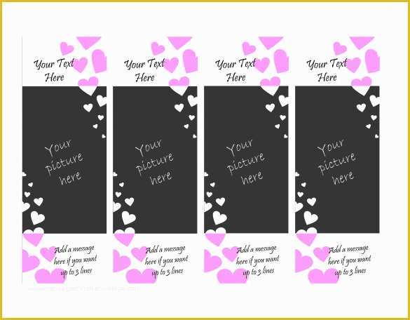 Free Cute Templates Of Free Bookmark Template – 12 Free Printable Word Pdf