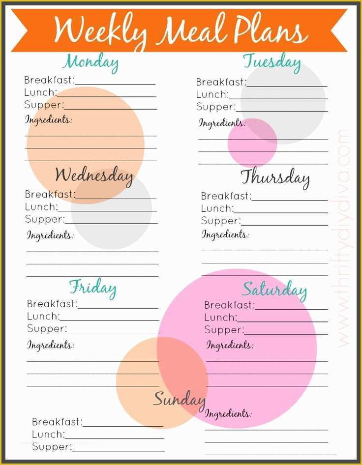 Free Cute Templates Of How to Start A Meal Plan Free Weekly Menu Planner