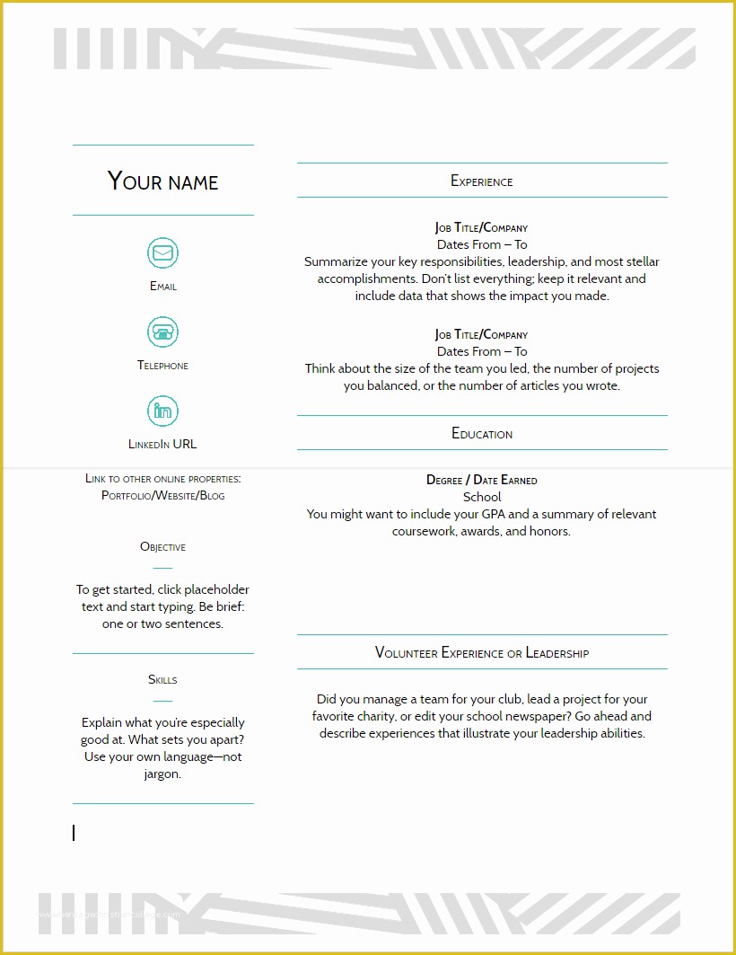 Free Cv Template Google Docs Of 10 Google Docs Resume Template In 2019 Download Best Cv