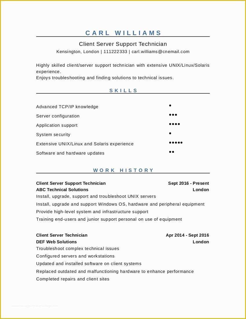 Free Cv Template Of Free Cv Templates Examples and Tips