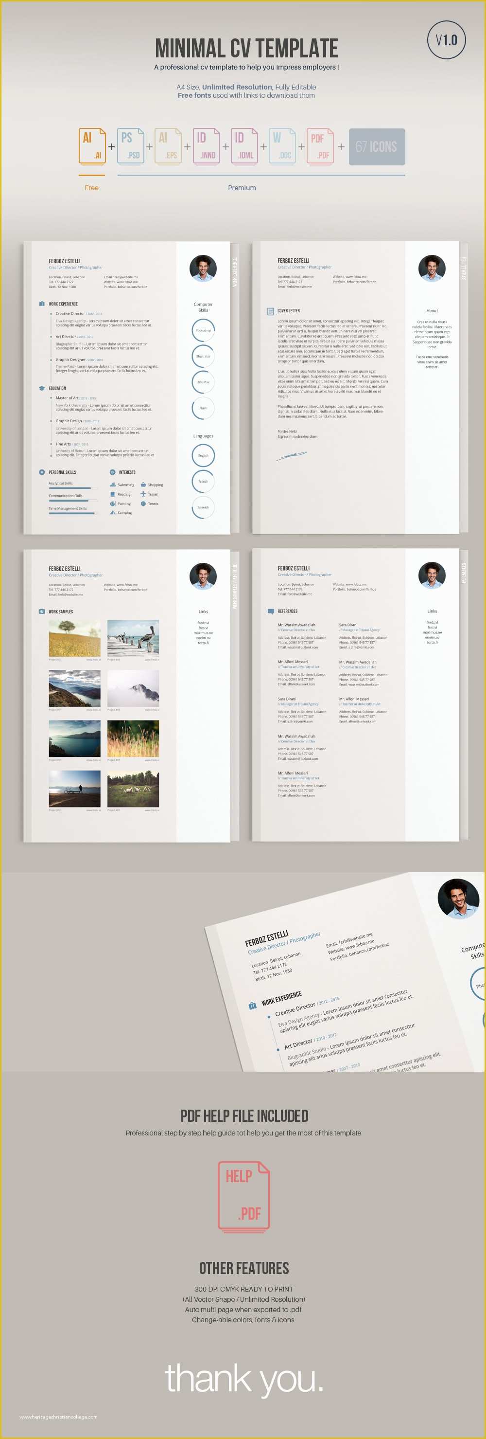 Free Cv Template Of Free Minimal Cv Template