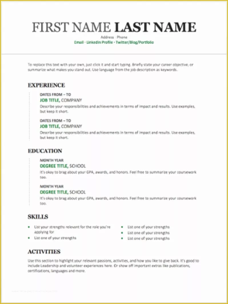 Free Cv Template Word Of 11 Free Resume Templates You Can Customize In Microsoft