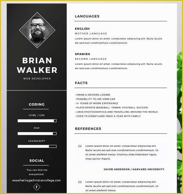 Free Cv Template Word Of 130 New Fashion Resume Cv Templates for Free Download