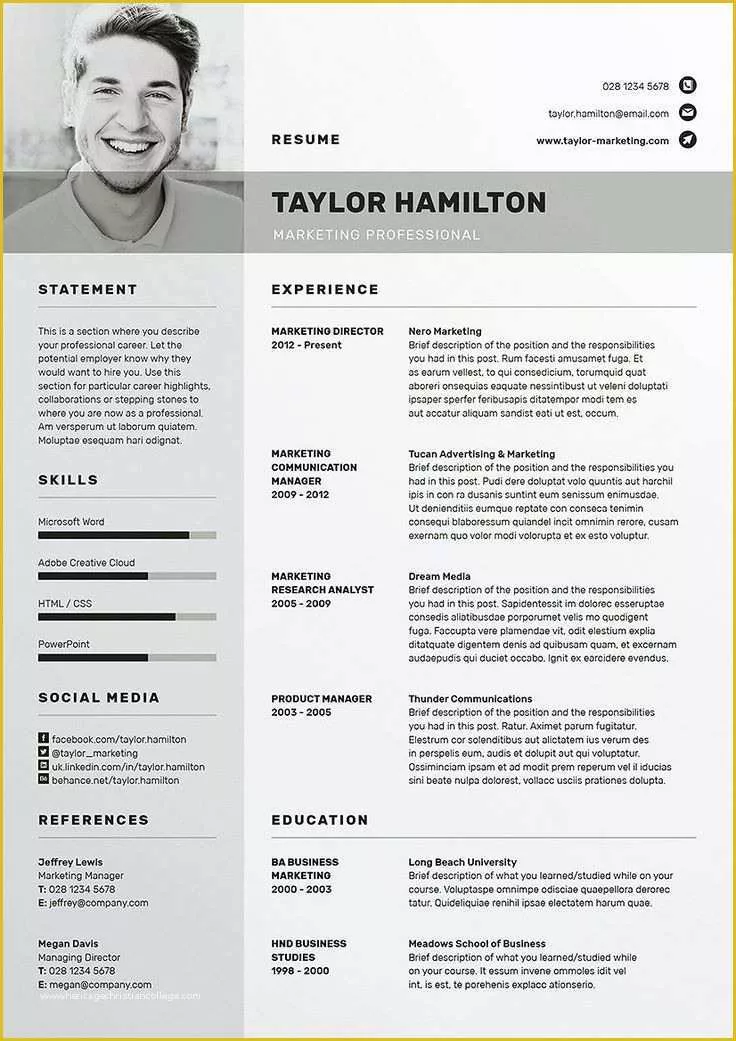 Free Cv Template Word Of Best 25 Cv Template Ideas On Pinterest