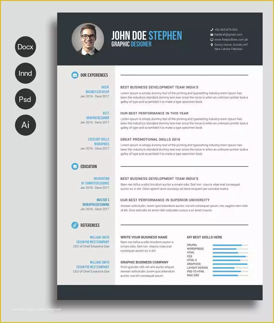 Free Cv Template Word Of Cv Template Word Vitae