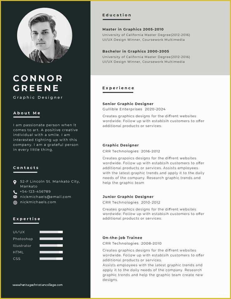 Free Cv Template Word Of Free Experience Graphic Designer Resume Cv Template In
