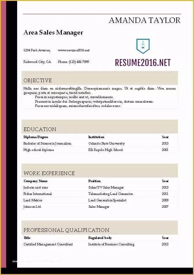 Free Cv Template Word Of Resume 2016 Download Resume Templates In Word