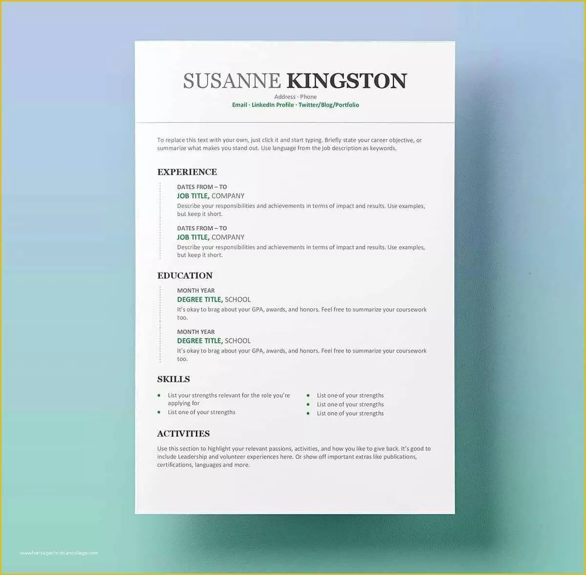 Free Cv Template Word Of Resume Templates for Word Free 15 Examples for Download