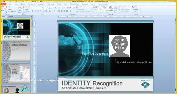 Free Cyber Powerpoint Template Of Awesome Identity Recognition & Cybercrime Powerpoint Template