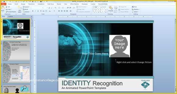 Free Cyber Powerpoint Template Of Awesome Identity Recognition &amp; Cybercrime Powerpoint Template