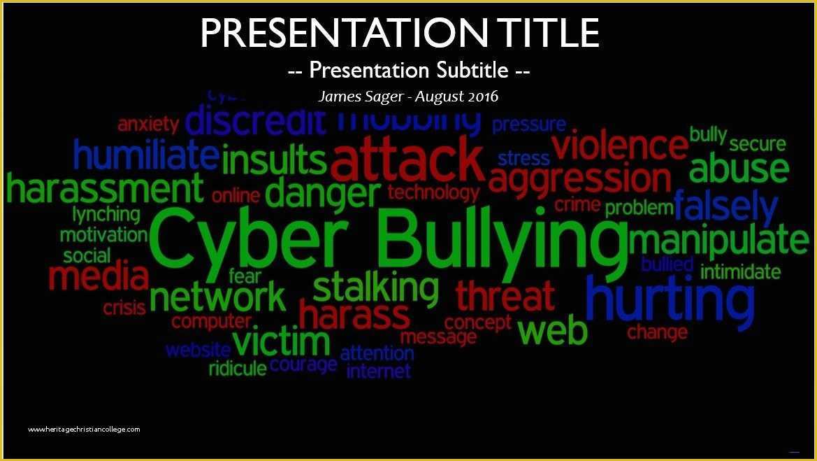 Free Cyber Powerpoint Template Of Free Cyber Bullying Powerpoint