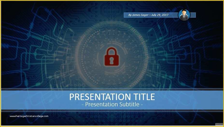 Free Cyber Powerpoint Template Of Free Digital Security Powerpoint