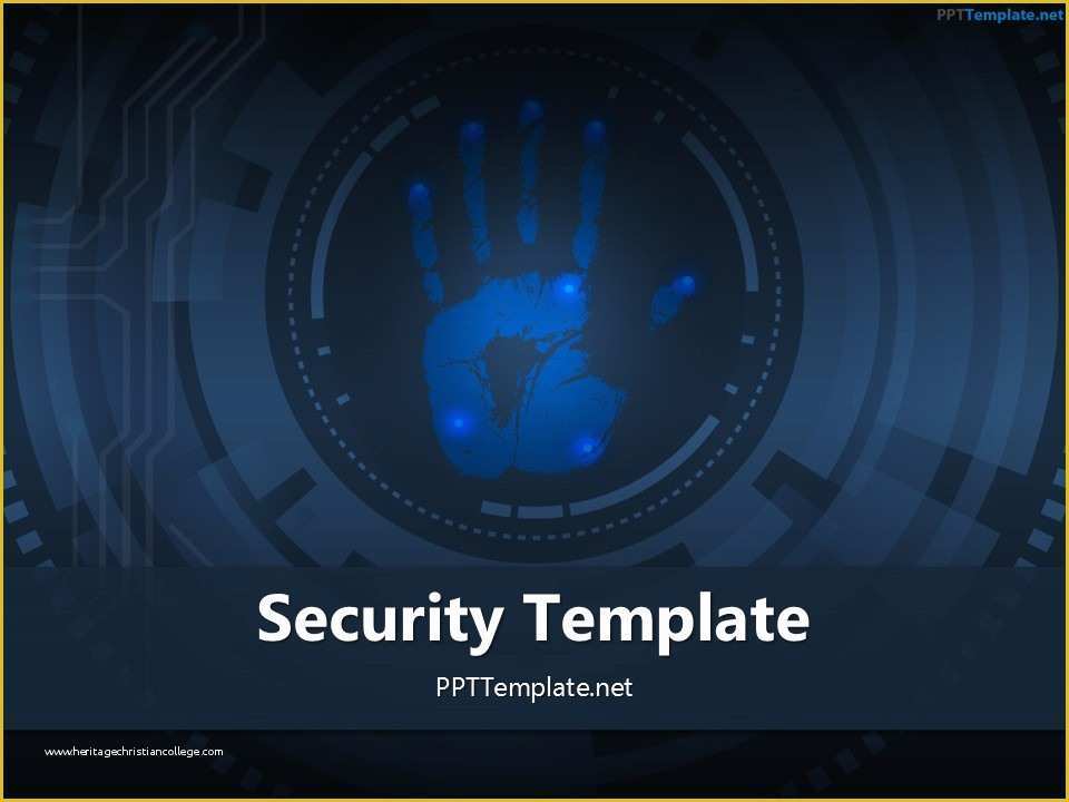 Free Cyber Powerpoint Template Of Free Palm Print 3 Ppt Template
