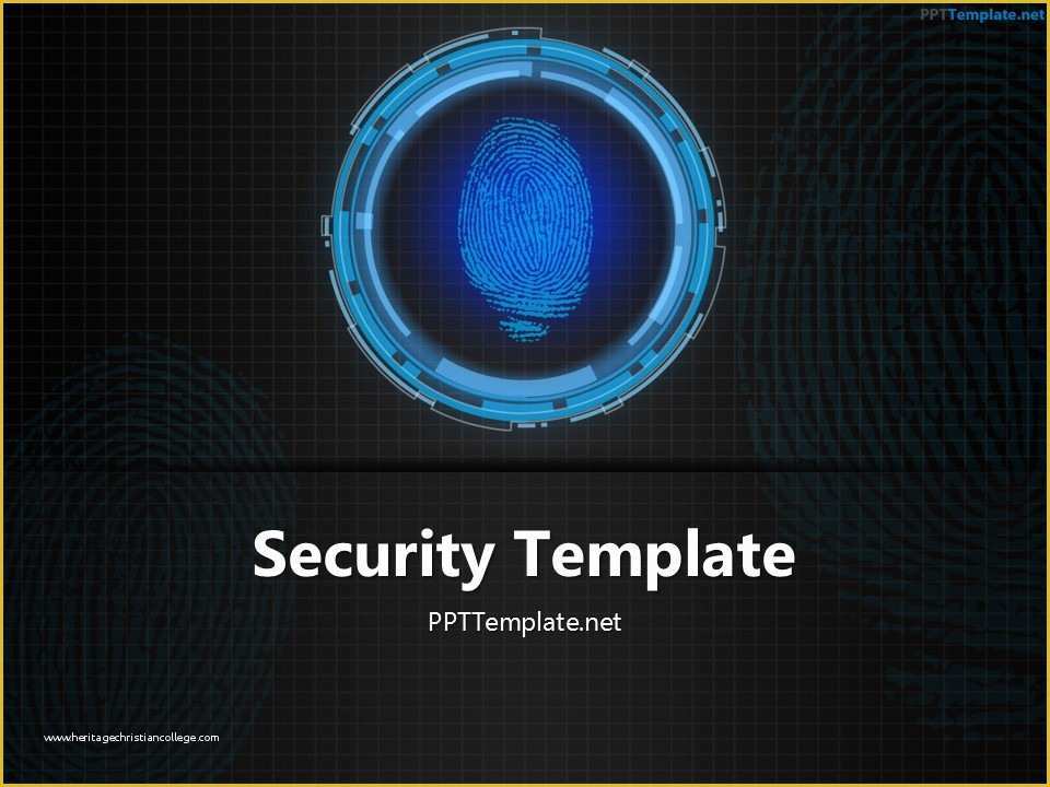 Free Cyber Powerpoint Template Of Free Tech Finger Print Ppt Template
