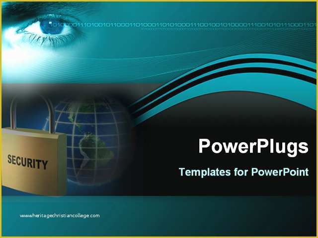 Free Cyber Powerpoint Template Of Image Represents Global Security Powerpoint Template