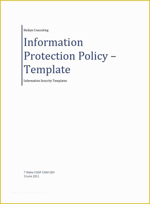 Free Cyber Security Policy Template Of 42 Information Security Policy Templates [cyber Security