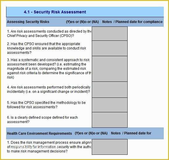 Free Cyber Security Policy Template Of Cyber Security Risk assessment Template Security Risk