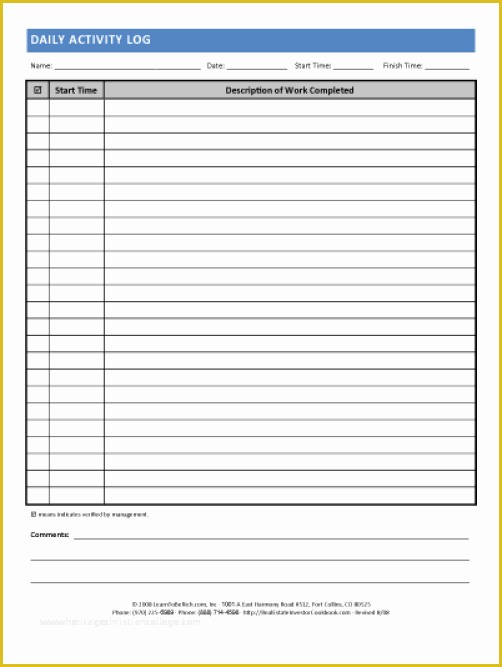 Free Daily Activity Log Template Of 5 Daily Activity Log Templates Free Sample Templates
