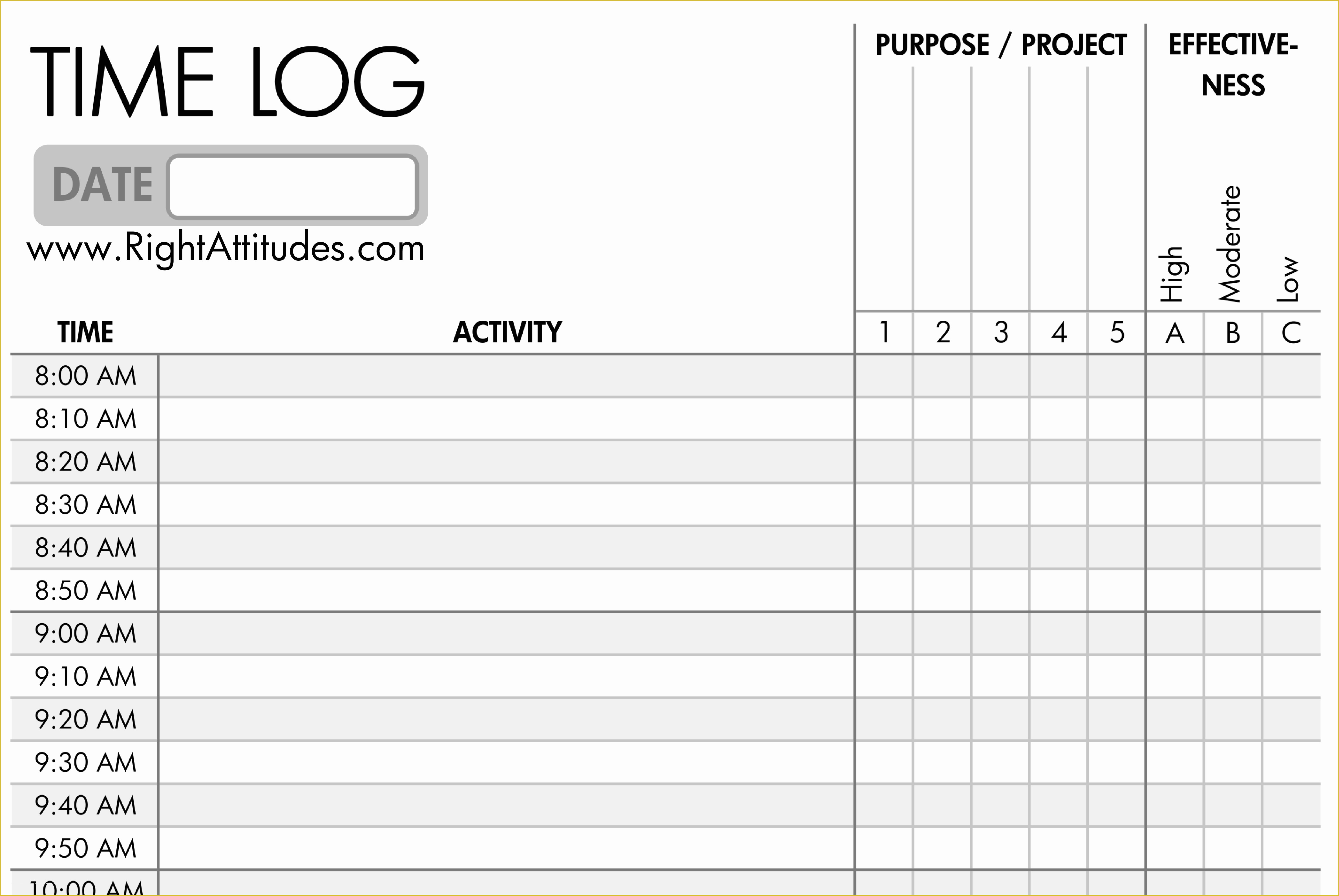 Free Daily Activity Log Template Of 7 Best Of Printable Daily Time Log Daily Work Log