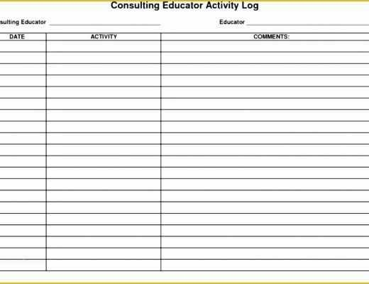 Free Daily Activity Log Template Of 8 Daily Activity Log Template for Panies